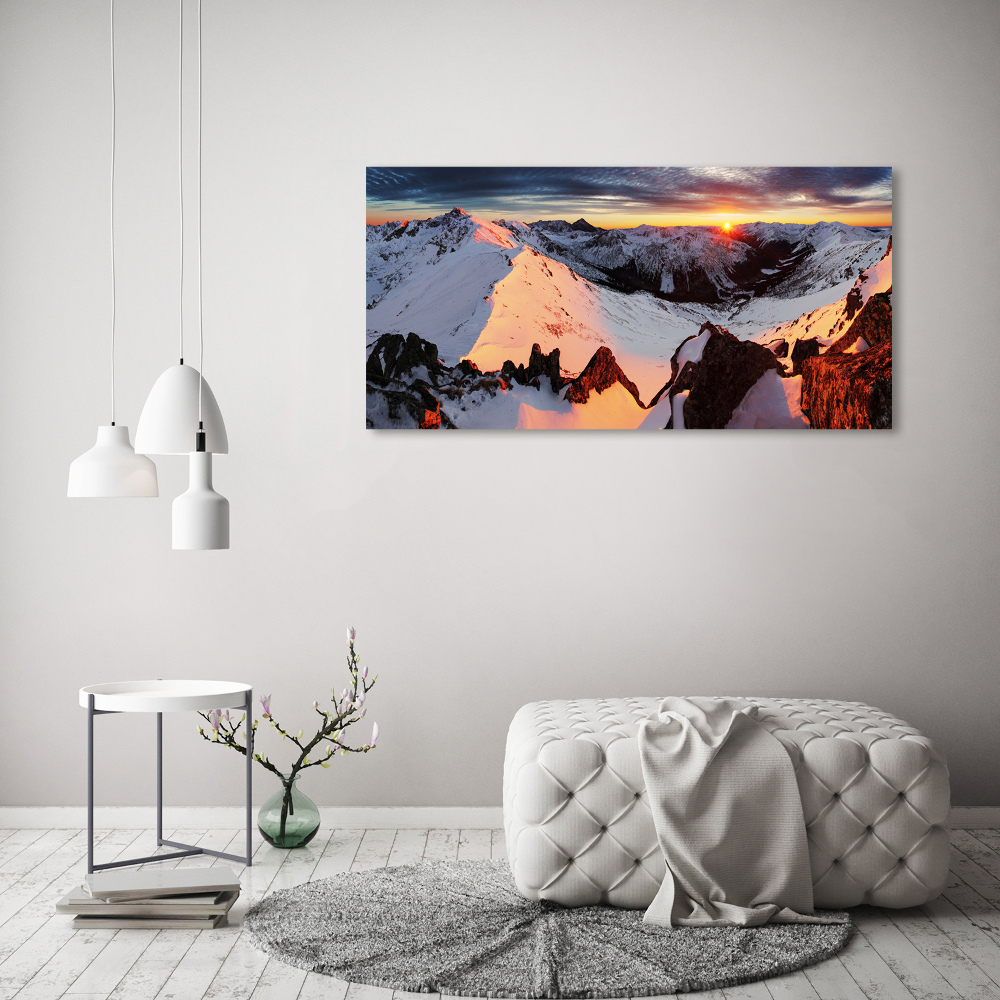 Acrylic wall art Mountains in winter