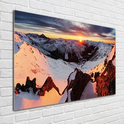 Acrylic wall art Mountains in winter