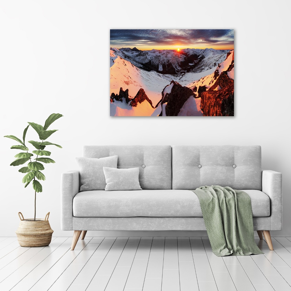 Acrylic wall art Mountains in winter