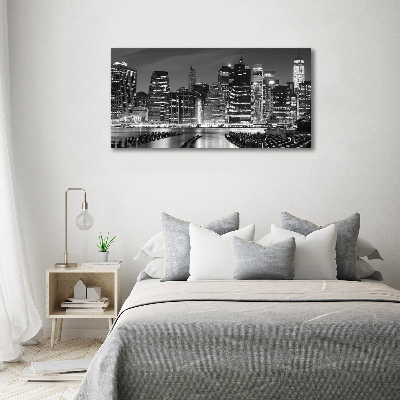 Acrylic wall art Manhattan at night