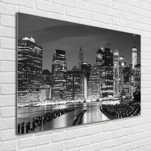 Acrylic wall art Manhattan at night