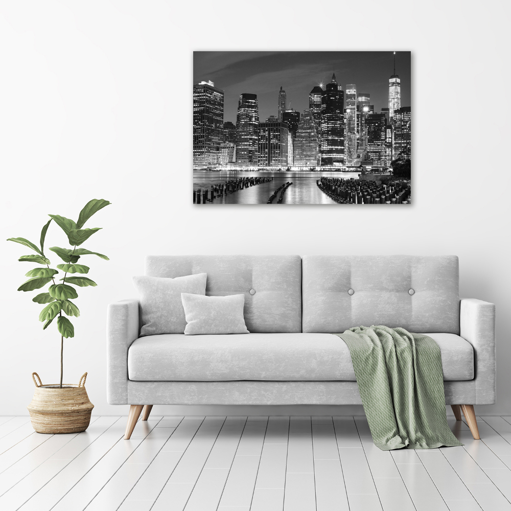 Acrylic wall art Manhattan at night