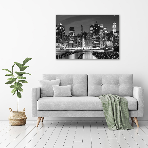 Acrylic wall art Manhattan at night