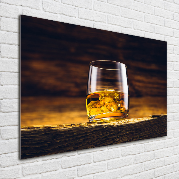 Print on acrylic Bourbon in a glass