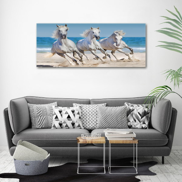 Print on acrylic White horses beach