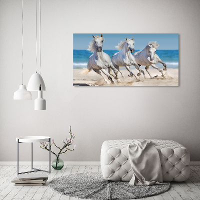 Print on acrylic White horses beach