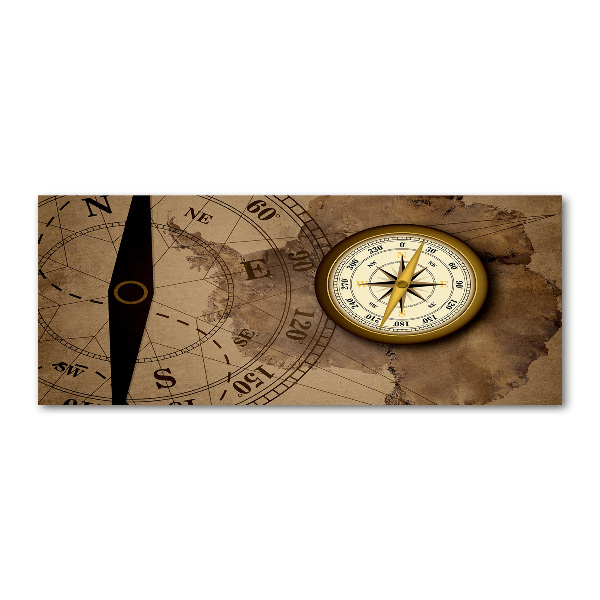 Glass acrylic wall art Compass