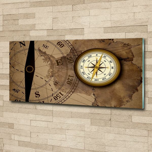 Glass acrylic wall art Compass