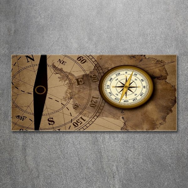 Glass acrylic wall art Compass