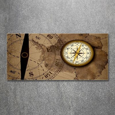 Glass acrylic wall art Compass