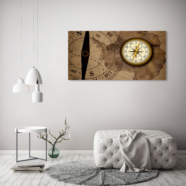 Glass acrylic wall art Compass