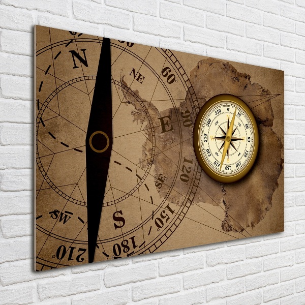 Glass acrylic wall art Compass