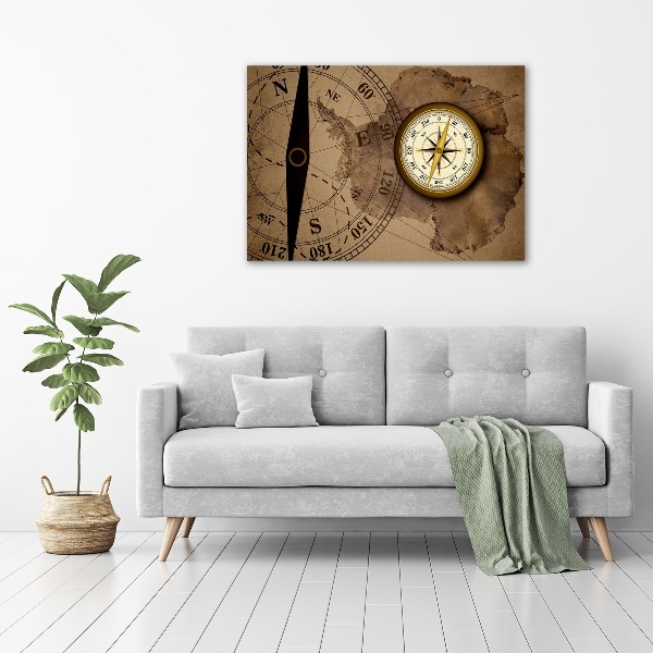 Glass acrylic wall art Compass