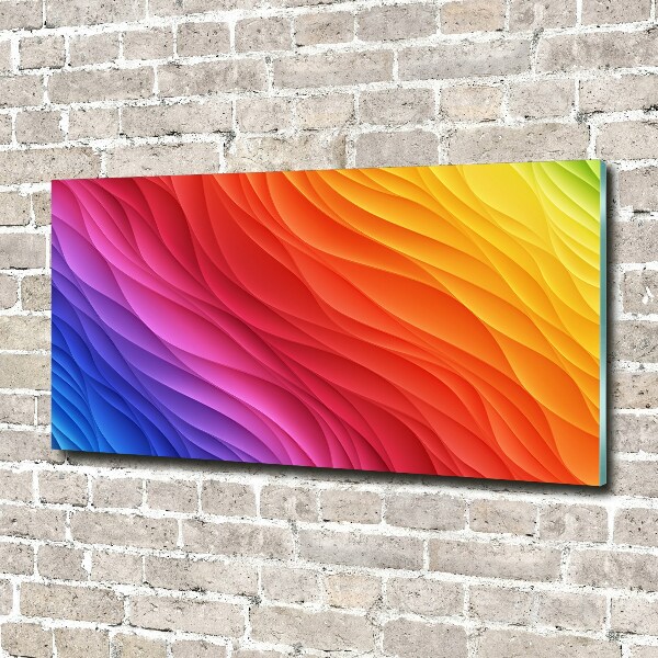 Print on acrylic Colorful waves