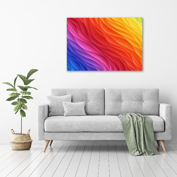 Print on acrylic Colorful waves