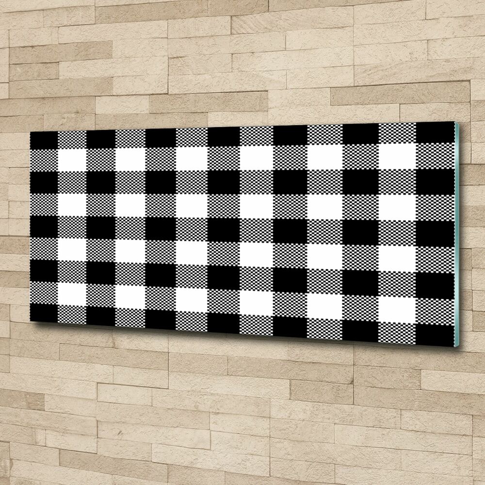 Wall art acrylic Black and white grille