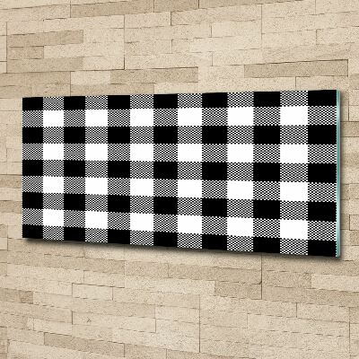 Wall art acrylic Black and white grille