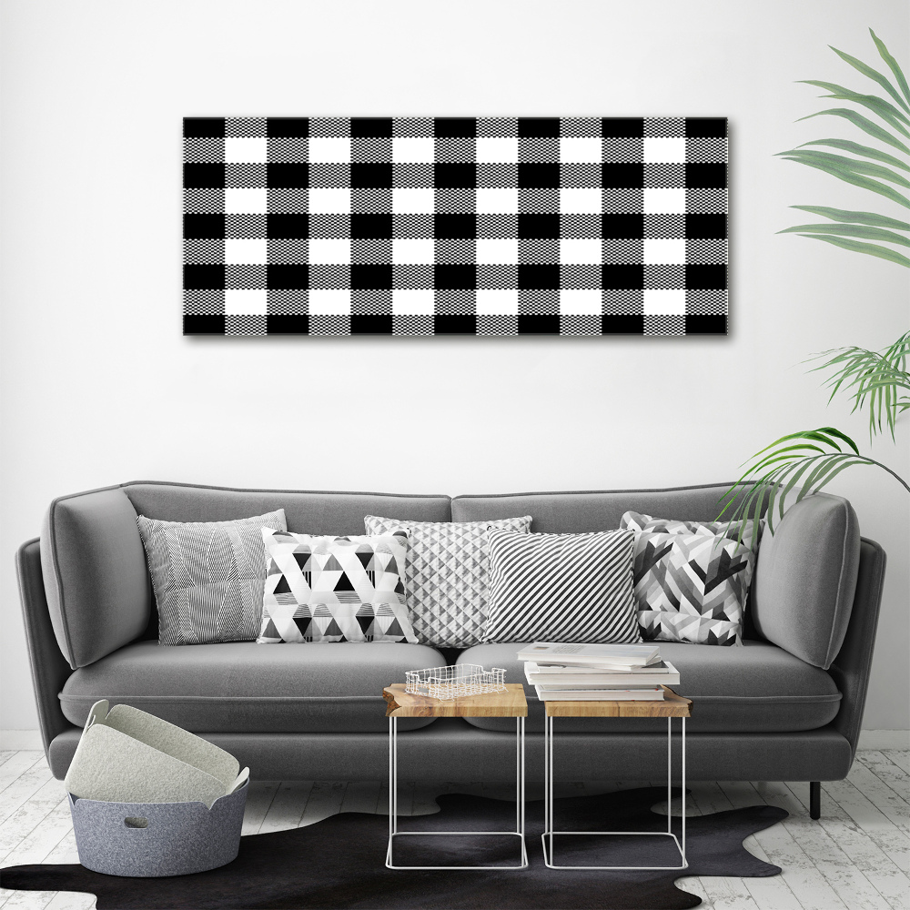 Wall art acrylic Black and white grille