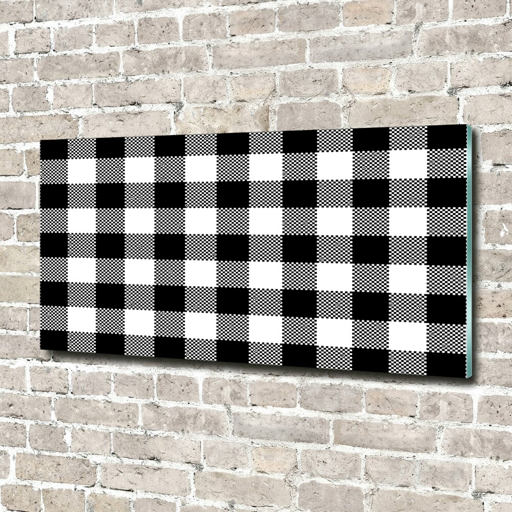 Wall art acrylic Black and white grille