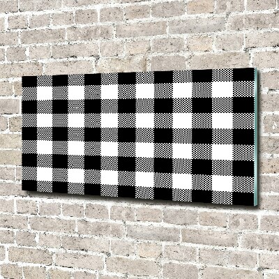 Wall art acrylic Black and white grille