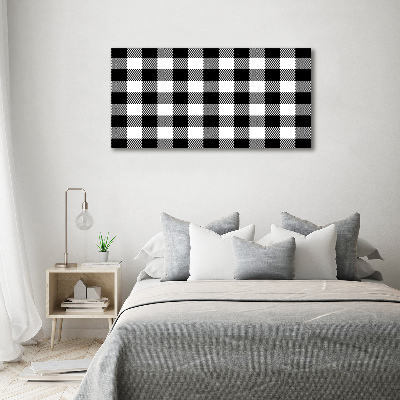 Wall art acrylic Black and white grille