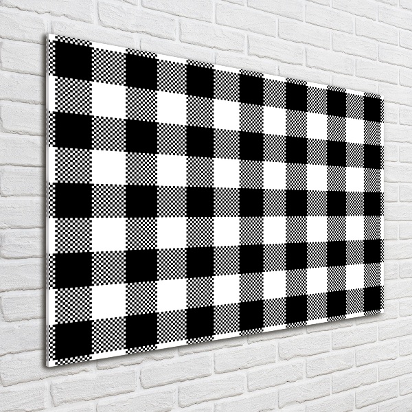 Wall art acrylic Black and white grille