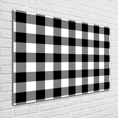 Wall art acrylic Black and white grille