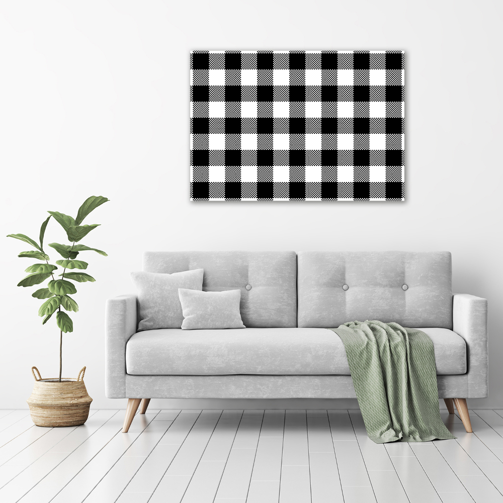 Wall art acrylic Black and white grille