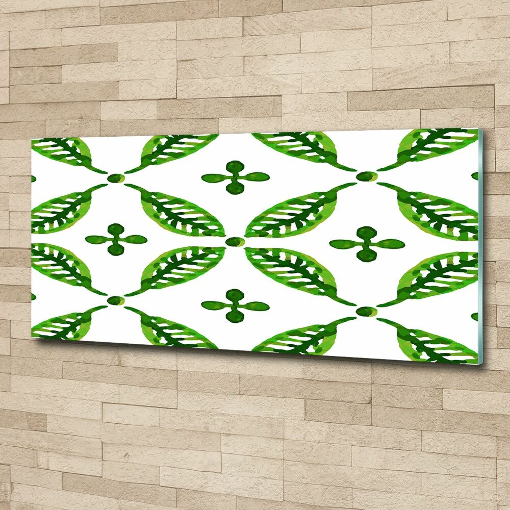 Acrylic wall art Green leaves