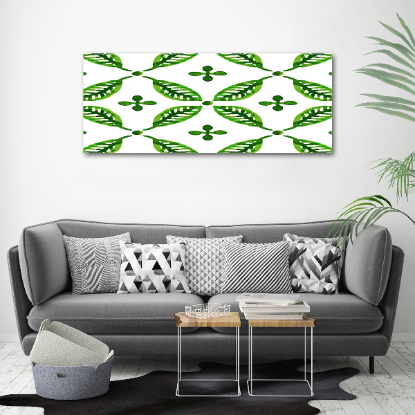 Acrylic wall art Green leaves