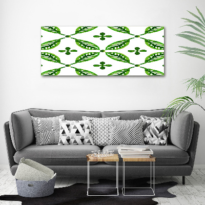 Acrylic wall art Green leaves