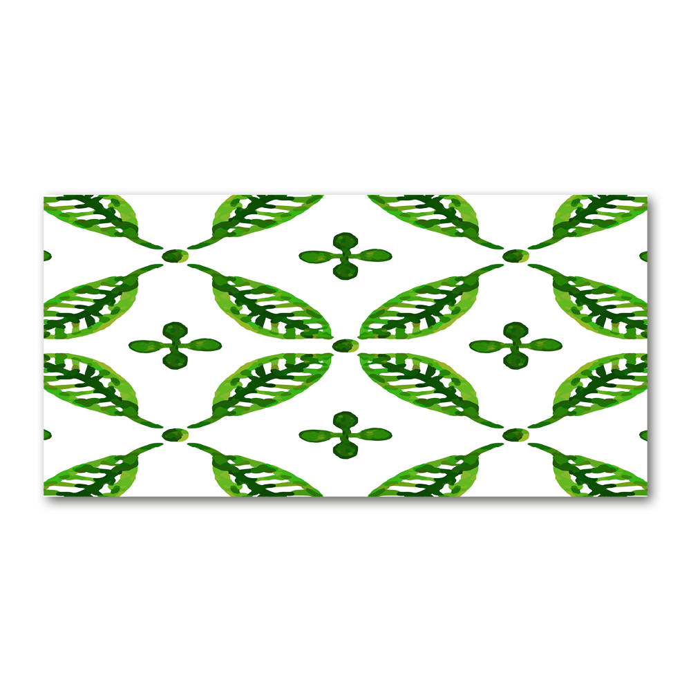 Acrylic wall art Green leaves