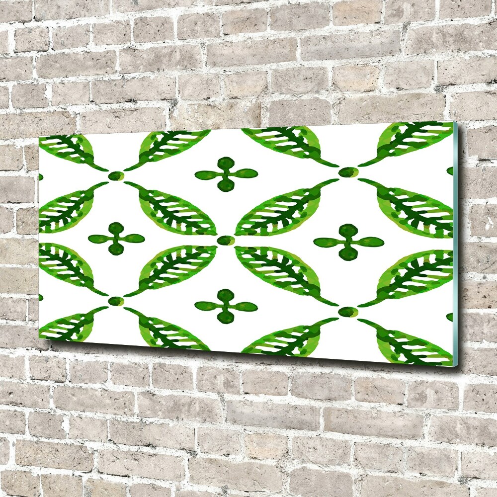 Acrylic wall art Green leaves