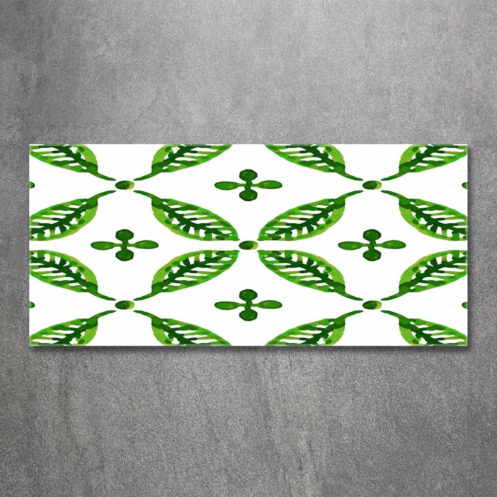 Acrylic wall art Green leaves