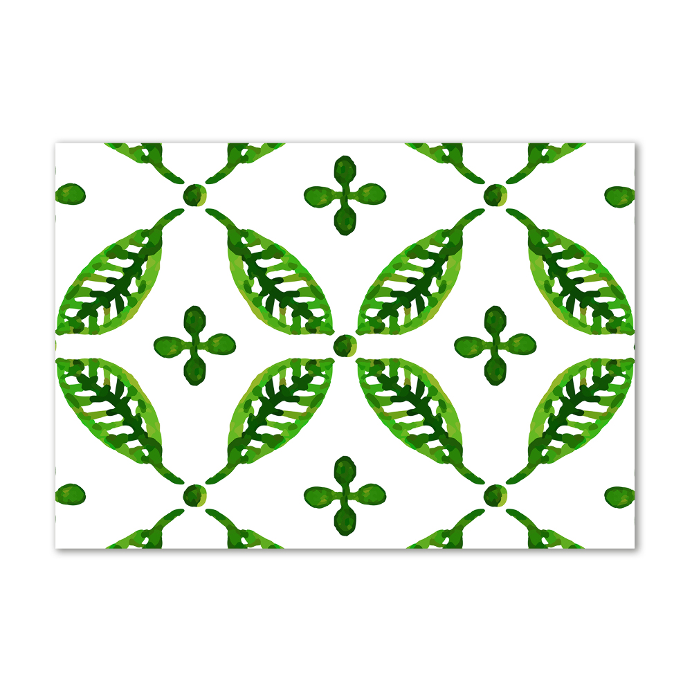 Acrylic wall art Green leaves