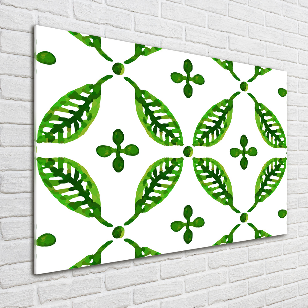 Acrylic wall art Green leaves