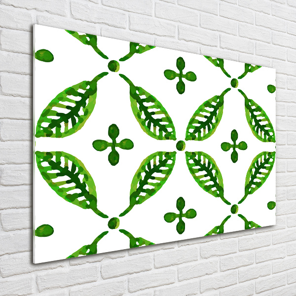 Acrylic wall art Green leaves