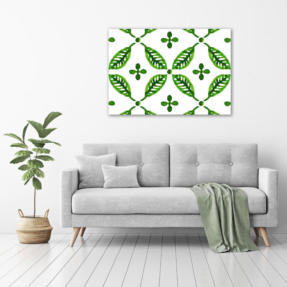 Acrylic wall art Green leaves