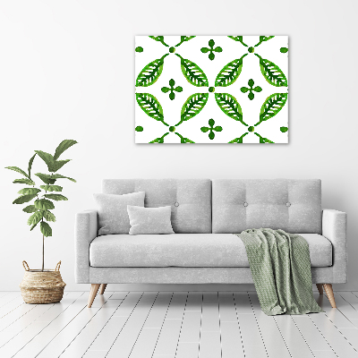 Acrylic wall art Green leaves