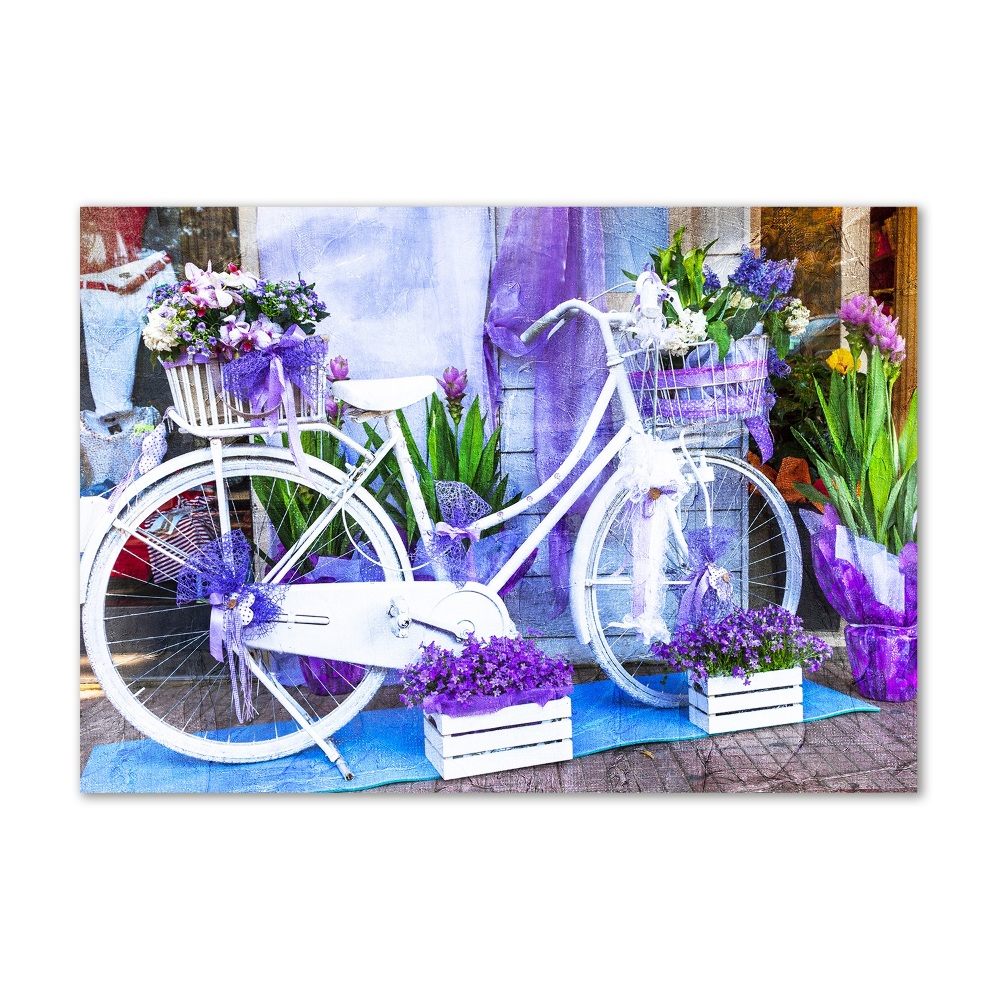 Print on acrylic White bike