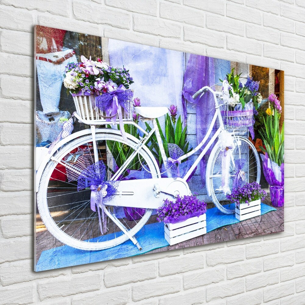 Print on acrylic White bike