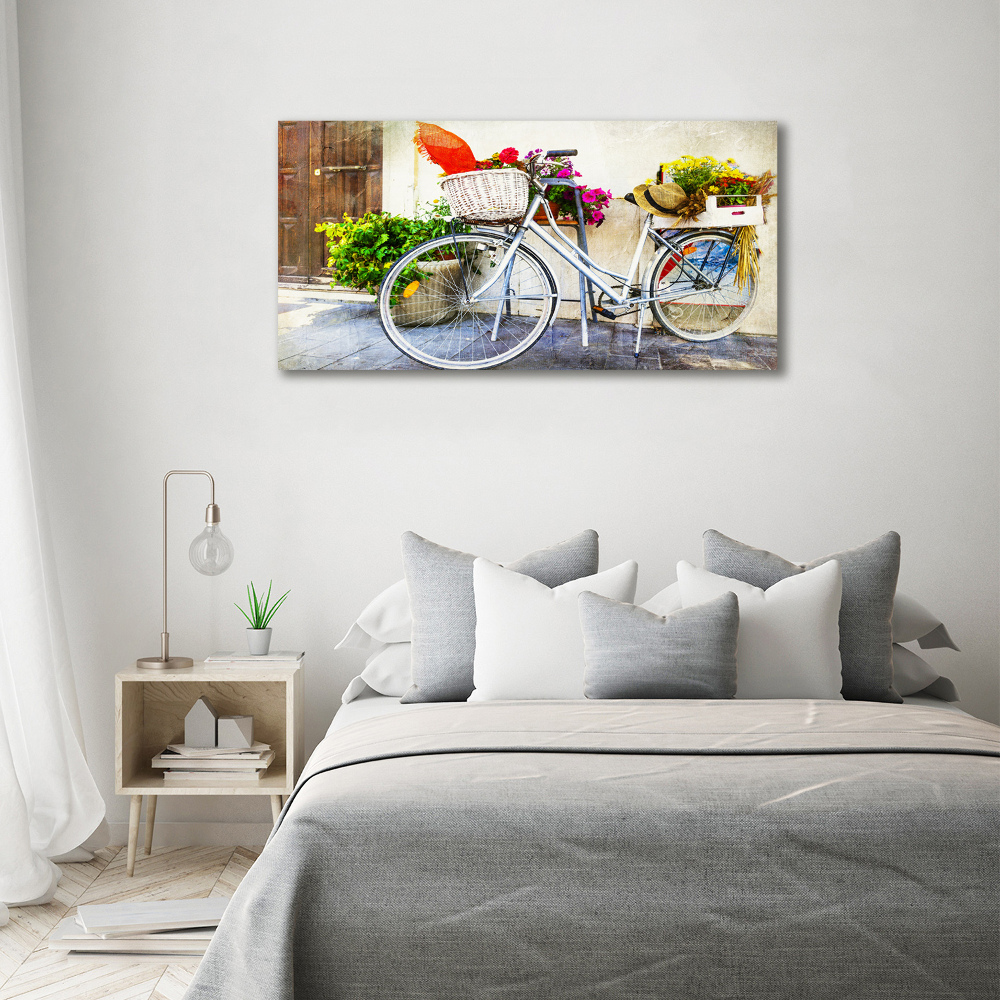 Print on acrylic White bike