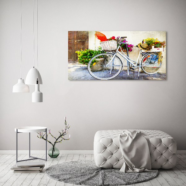 Print on acrylic White bike