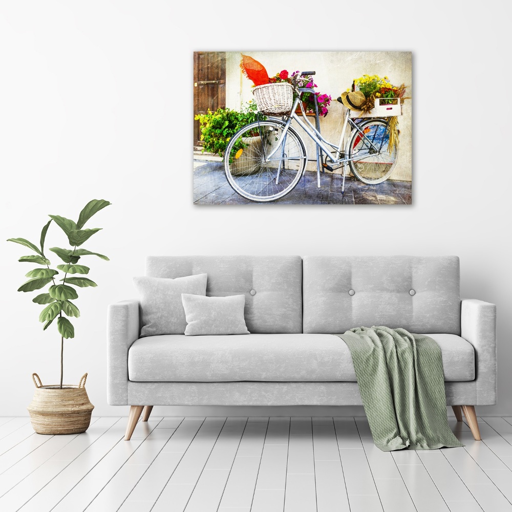 Print on acrylic White bike