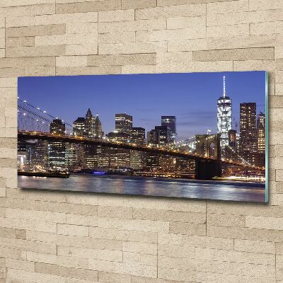 Acrylic wall art Manhattan at night