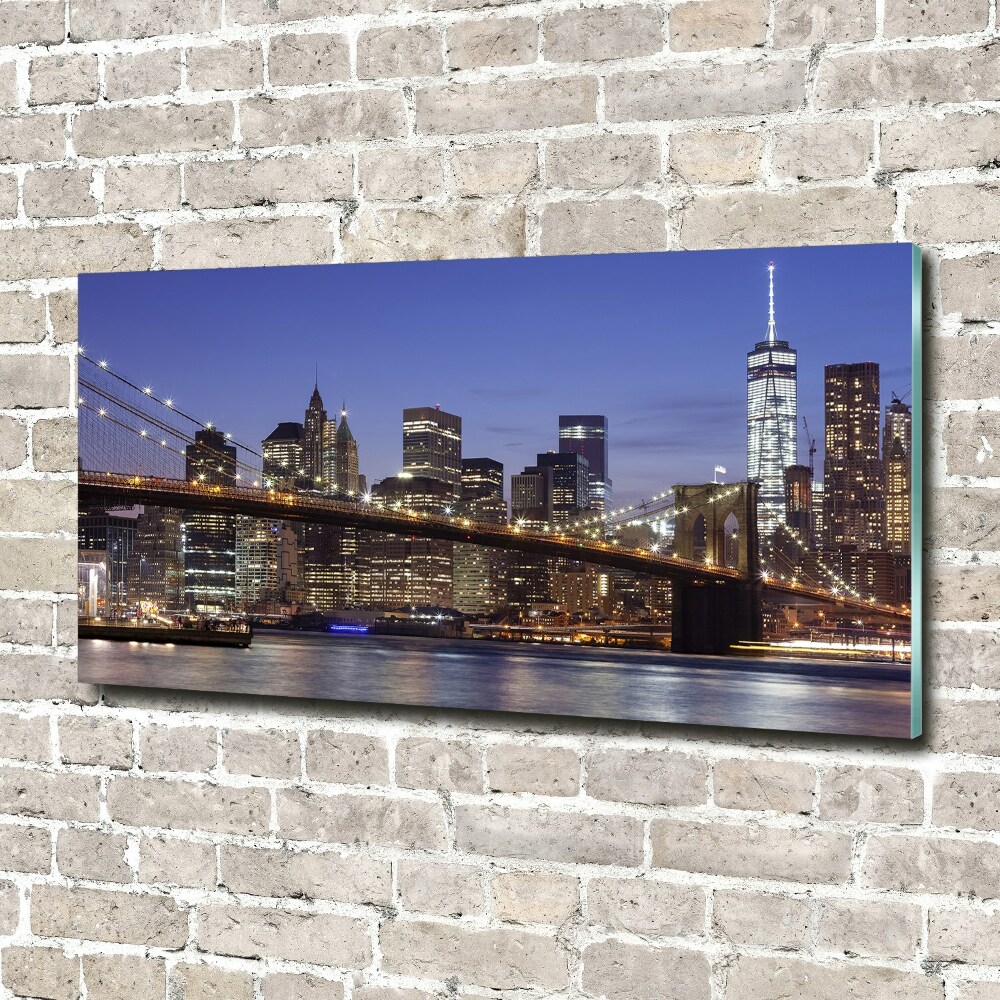 Acrylic wall art Manhattan at night