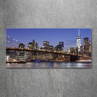 Acrylic wall art Manhattan at night