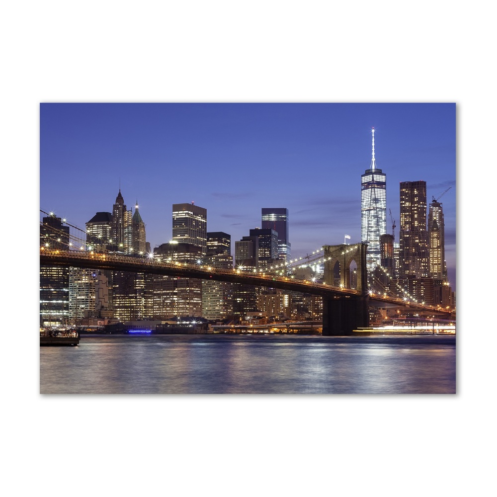 Acrylic wall art Manhattan at night