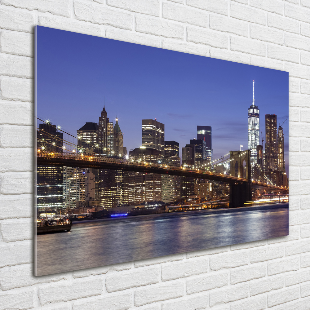 Acrylic wall art Manhattan at night