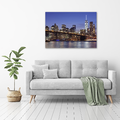 Acrylic wall art Manhattan at night